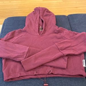 Gymshark crop top sweatshirt burgundy